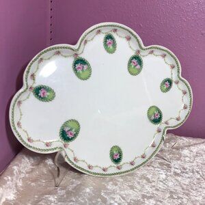 Vintage Chrysantheme Bavaria Rosenthal Continental Platter * Floral Print White